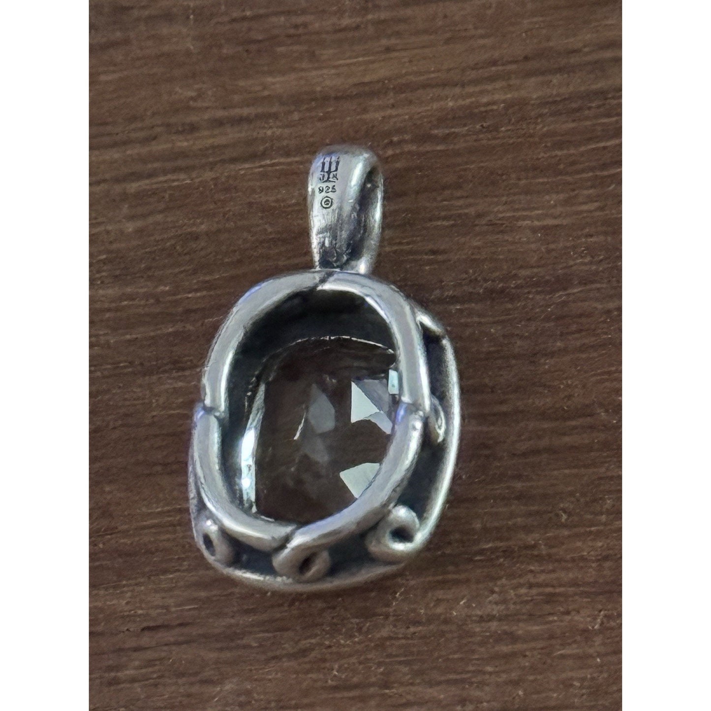 James Avery RETIRED Sterling Silver PRASIOLITE Pendant (CM 3304P1)