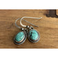 Vintage Navajo ALV D Vandever Sterling Silver Turquoise Dangle Drop Earrings