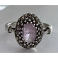 Vintage Sterling Silver Purple Amythest Art Deco Ring Size 9.5