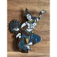 Vintage Siam Sterling Silver Enamel Dancer Brooch 5.9g Hand-Painted Thai Jewelry