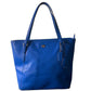 Coach Peyton Leather Cerulean Blue Zip Top Tote Bag Purse