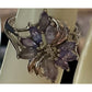 Sterling Silver 925 Lavender Lilac Stone Floral Cluster Ring Marquise Cut Size 7