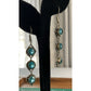 Sterling Silver Blue Topaz Dangle Earrings Long Drop Vintage Style 925