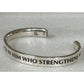 Pre owned James Avery RETIRED Sterling Silver Philippians 4:13 Scripture Cuff Bracelet 42g