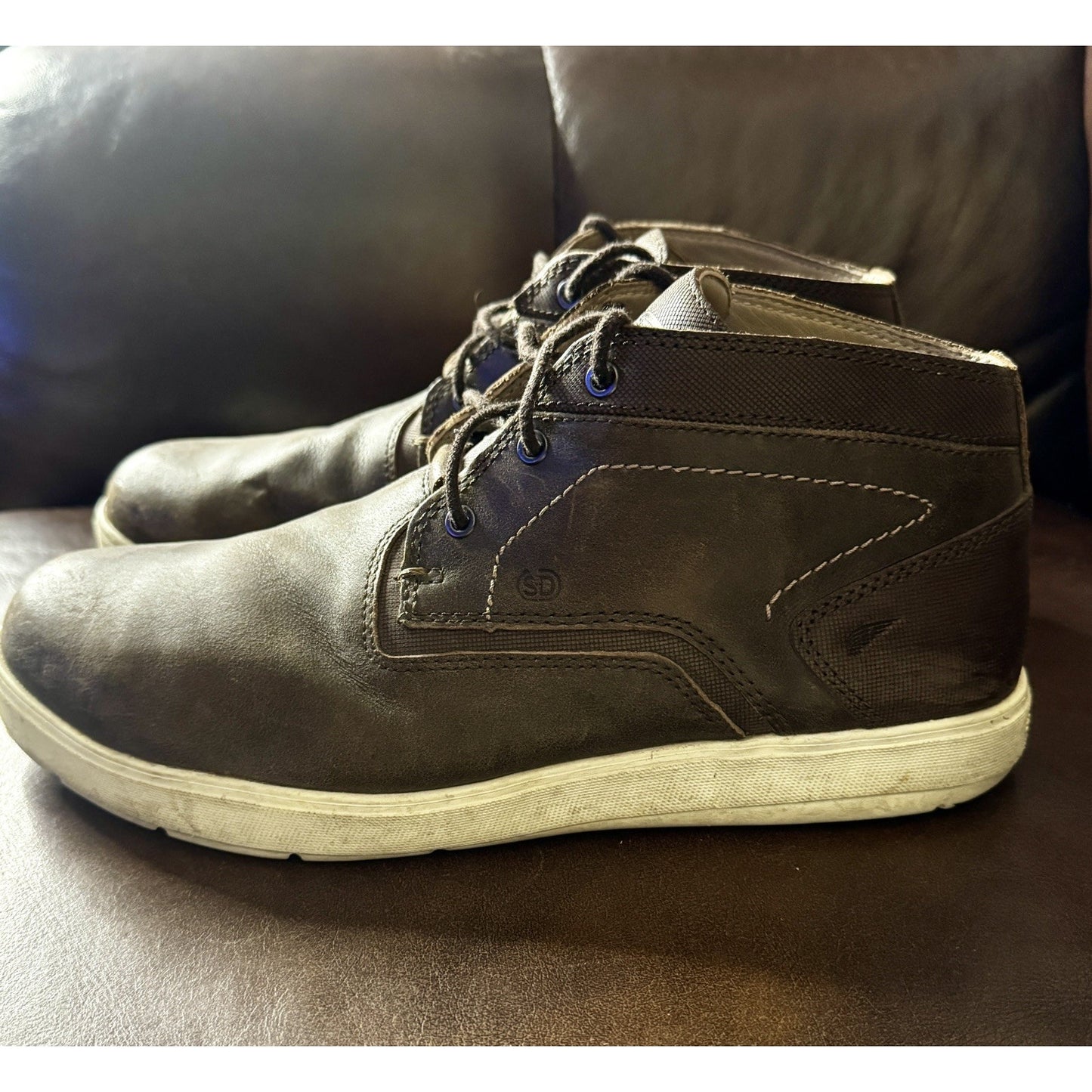 Men’s Red Wing Leather Cross Lite Safety Toe Ankle Boot Slip Dissipate Sz 10