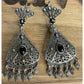 Vintage Sterling Silver Filigree Black Onyx Chandelier Earrings