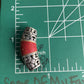 Vintage Sterling Silver Red Stone Curved Tube Filigree Boho artisan jewelry