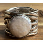 Retired Silpada Mermaid White Coin Pearl Sterling Silver Woven Band Ring Size 7