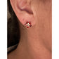 Vintage Garnet Diamond Flower Ring 925 Sterling Silver RSE Floral Earrings