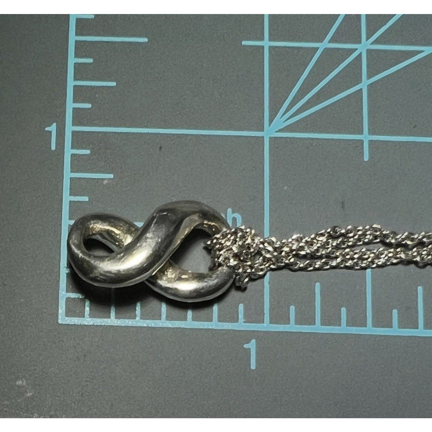 Tiffany & Co. Infinity Pendant Necklace 925 Sterling Silver Made in Spain – 8g