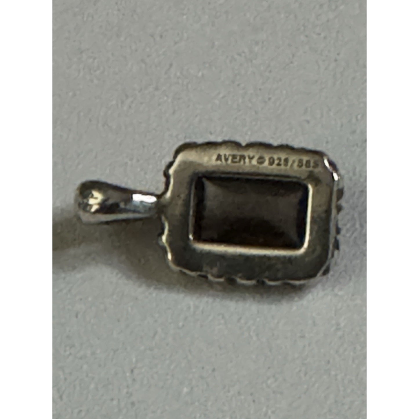 Pre owned James Avery Retired Graciela Smoky Quartz Pendant Sterling Silver And 14K gold