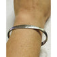Pre owned James Avery Retired Silver Forged Hammered Cuff Bracelet M In JA Box & Pouch
