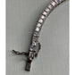 Sterling Silver Cubic Zirconia 7.25 Inch Box Chain Tennis Bracelet