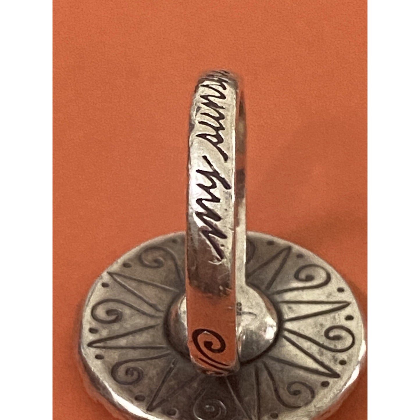 Pre owned James Avery Retired HTF Sterling Silver YOU ARE MY SUNSHINE Sun Ring Size 9