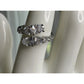 Sterling Silver CZ Wrap Cross Over Ring 925 Size 7.5 Marquise & Round Cz