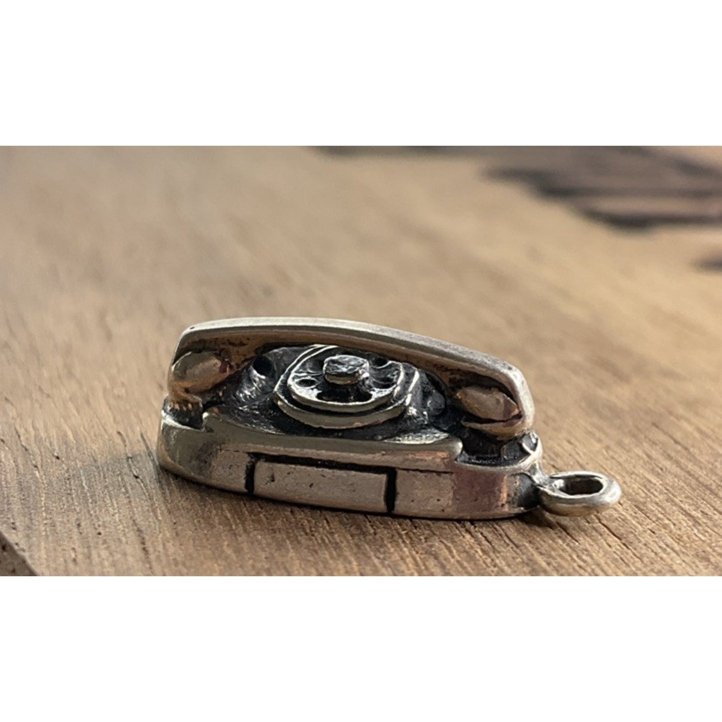Vintage Sterling Silver Rotary Telephone Charm