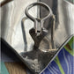 Retired James Avery Vintage Chevron Sterling Silver 90s Geometric Earrings 21g