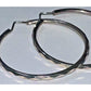 Editoral Hammered Hoop Earrings – – 925 Sterling Silver 1.75” - 6g