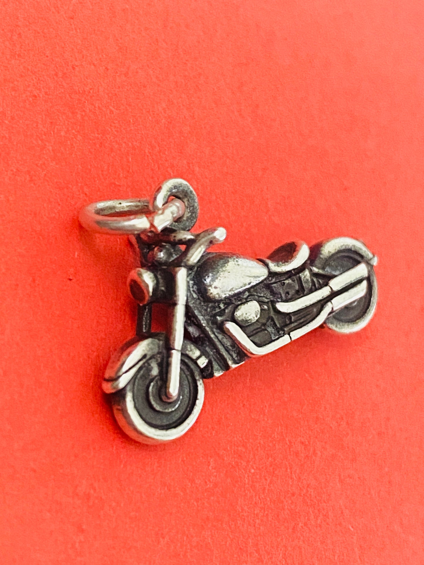 Preowned James Avery Retired Silver Motorcycle Charm