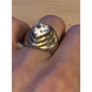 Vintage 925 Sterling Silver Heart CZ Cocktail Ring Size 7.5 Chunky 8g