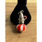James Avery Retired Sterling Silver & Enamel Christmas Gnome Glass Finial Charm