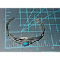 Vintage Navajo Sterling Silver Turquoise Cuff Bracelet Native American Southwest