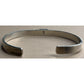 Vintage Sterling Silver Cuff Bracelet Black Inlay Minimalist Modernist 13g