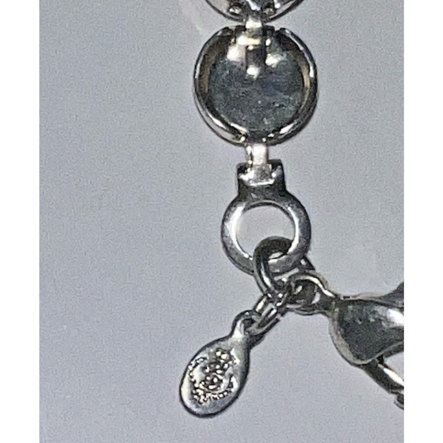 Vintage Premier Designs Sterling Silver Half Dome Bead Bracelet 7.5 11g Crown PD