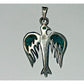 Vintage Sterling Silver Thunderbird Pendant Turquoise Chip Inlay ANT 925