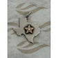 Pre owned James Avery Retired 18k Gold & Sterling Silver Diamond Star of Texas Pendant