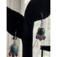 Sterling Silver Chrysocolla Amethyst Purple Dangle Earrings Boho 925
