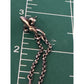 Vintage 925 Sterling Silver & 18K Gold Fleur De Lis King Rolo Chain Earrings