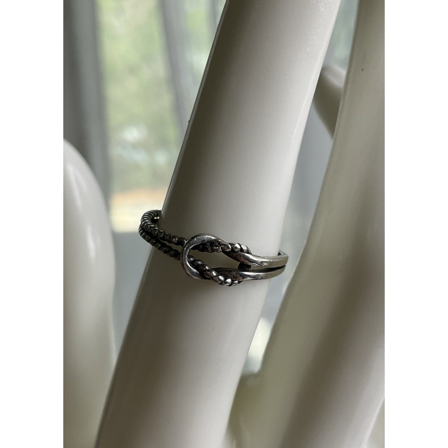 Sterling Silver Knot Ring Size 6.5 Rope Twist Infinity Love Knot Statement Ring