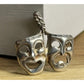 Vintage Sterling Silver Theater Drama Mask V Laugh Now Cry Later Charm