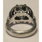 Vintage Ann King 925 18K Green Amethyst Prasiolite Pearl Butterfly Ring Sz 8.5