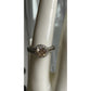 Sterling Silver Champagne CZ Halo Engagement Ring Size 7.5 Round Bridal