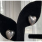 Sterling Silver Puffy Heart Stud Earrings Polished Classic