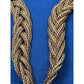 Vintage Wide Gold Tone Woven Braided Mesh Chain Necklace 23.5” 76g, 1970 - 1980s