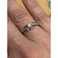Vintage Sterling Silver Diamond Accent Sweetheart Double Heart Bypass Ring 6.5