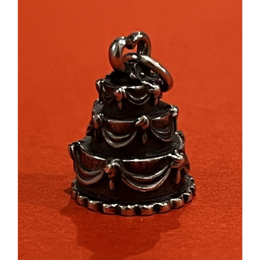 James Avery Retired 3D Wedding Cake Charm Pre-Owned