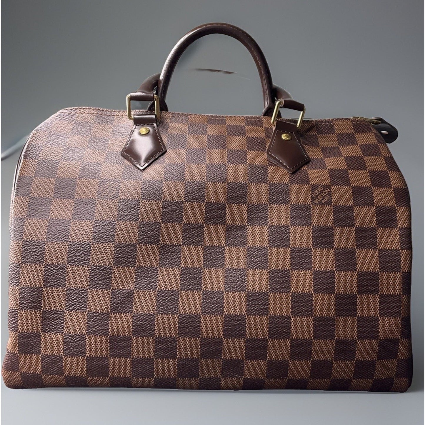 BNWOT Louis Vuitton Brown Canvas Speedy 30 Damier Ebene Handbag LV Purse