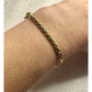 Vintage Gold Tone Double Rope Figaro Link Bracelet 7” Lobster Clasp Classic