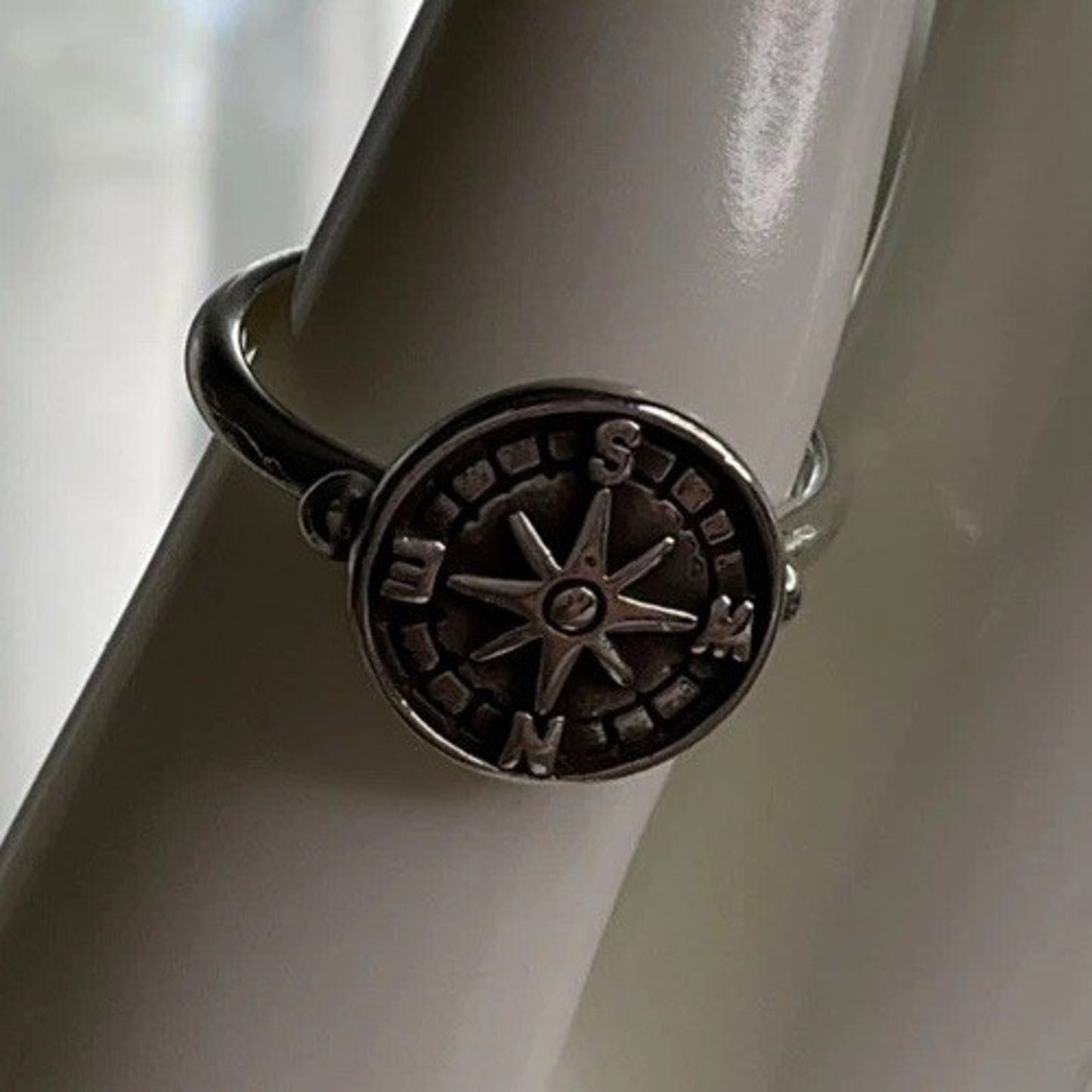 Retired James Avery Sterling Silver Life’s Journey Compass Ring Size 8