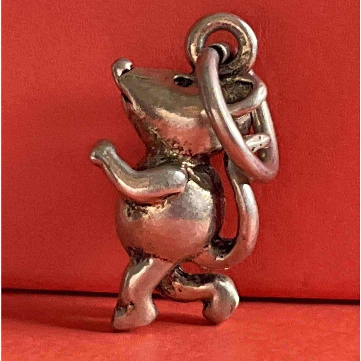 Vintage Sterling Silver Mouse Charm