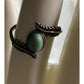 Vintage Turquoise Ring Sterling Silver Feathers & Turquoise Size 8.5 Southwester