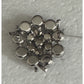 Vintage Weiss Smoky Gray Rhinestone Brooch & Earrings Demi Parure Mid Century