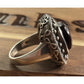 Sterling Silver Carnelian Cabochon Statement Ring India 925 Ring Size 6