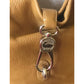 EUC Dooney & Bourke Caramel Pebble Grain Leather Large Logo Lock Slouch Sac