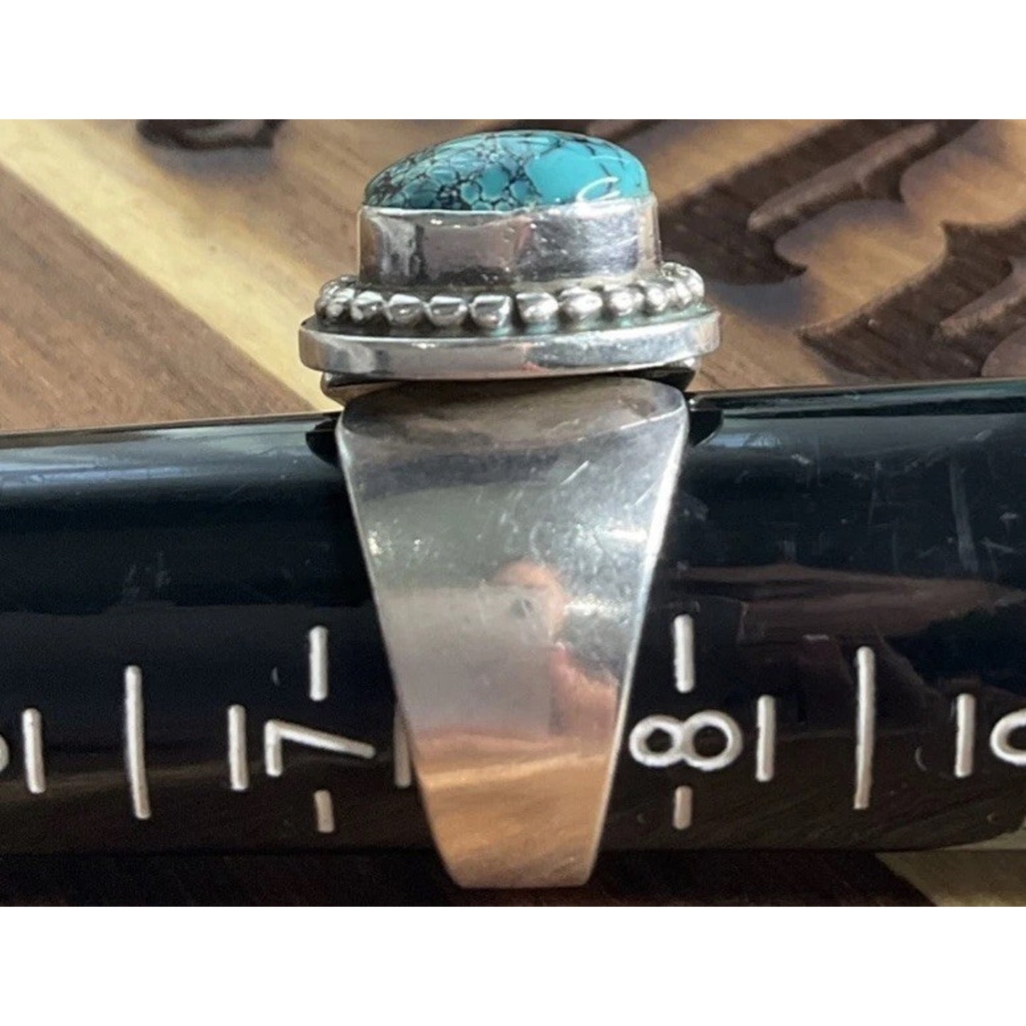 Juan William Sterling Silver Turquoise Ring Size 7.5 Southwestern