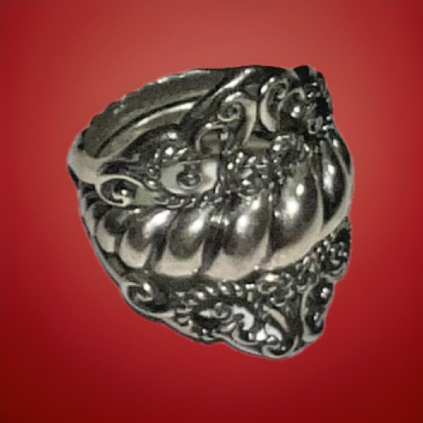 Vintage Sterling Silver Rope & Scroll Design Ring Size 9 – 16g Solid .925
